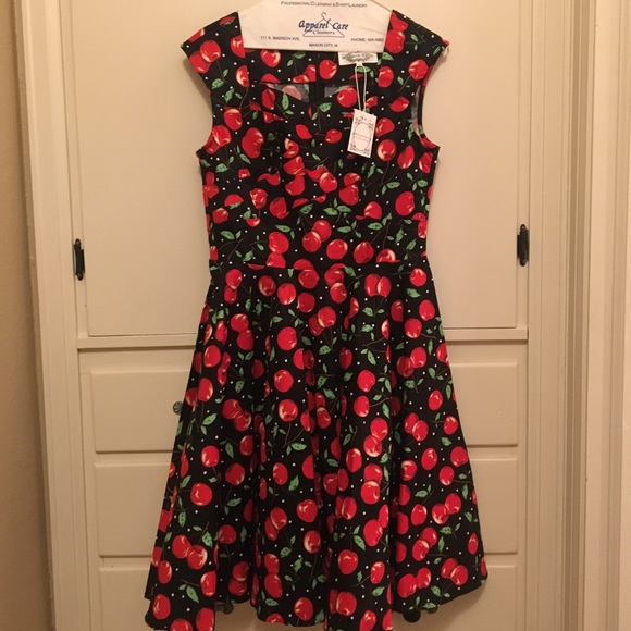 Cherry Pinup Swing Dress BNWT - Picture 3 of 8